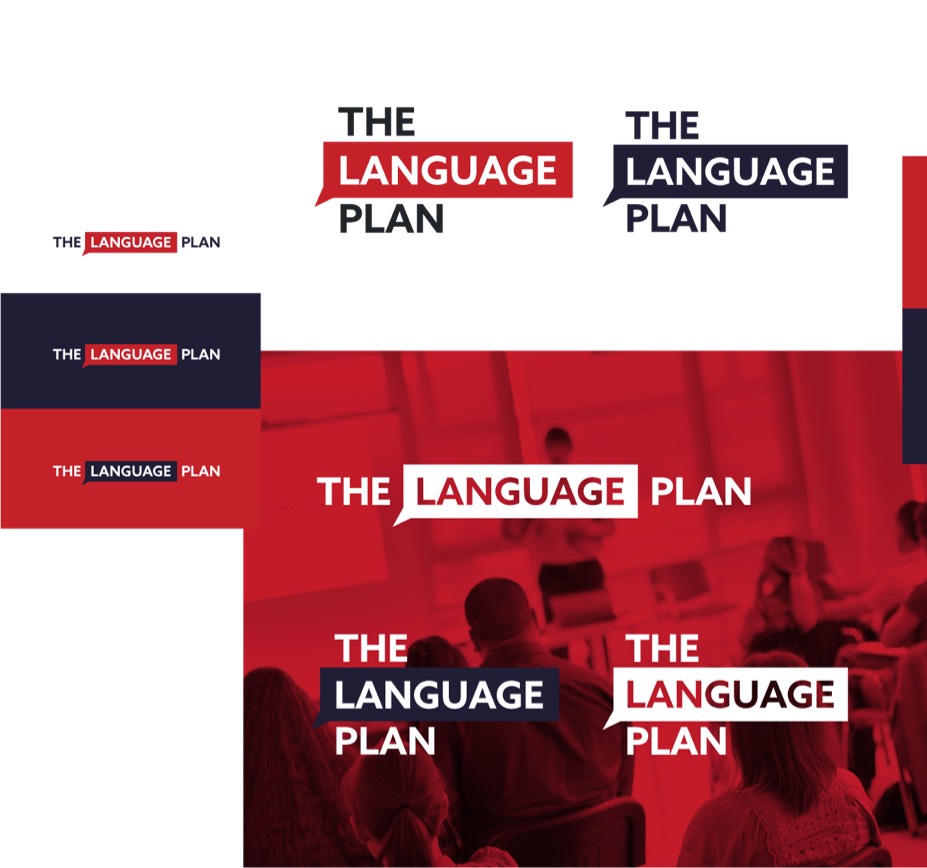 Language Plan Brand identity variations and options